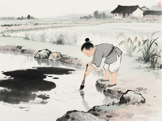 張芝「池水儘墨」