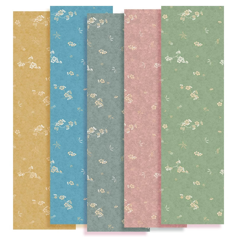 【Branch Flower Pattern】Giclee Works Exhibition Colored Rice Paper