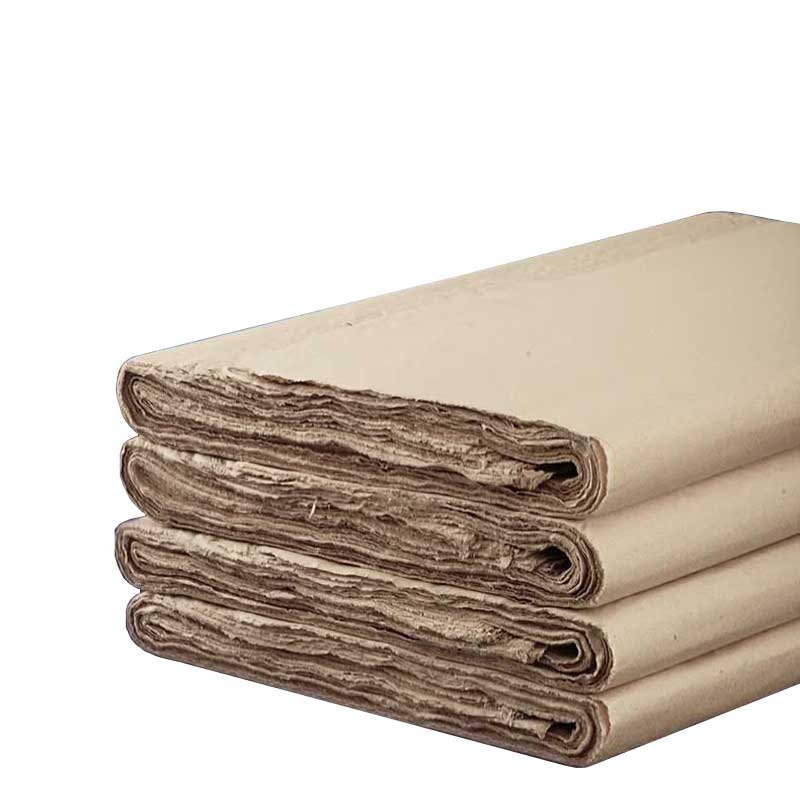 Handmade semi-cooked rough edge paper