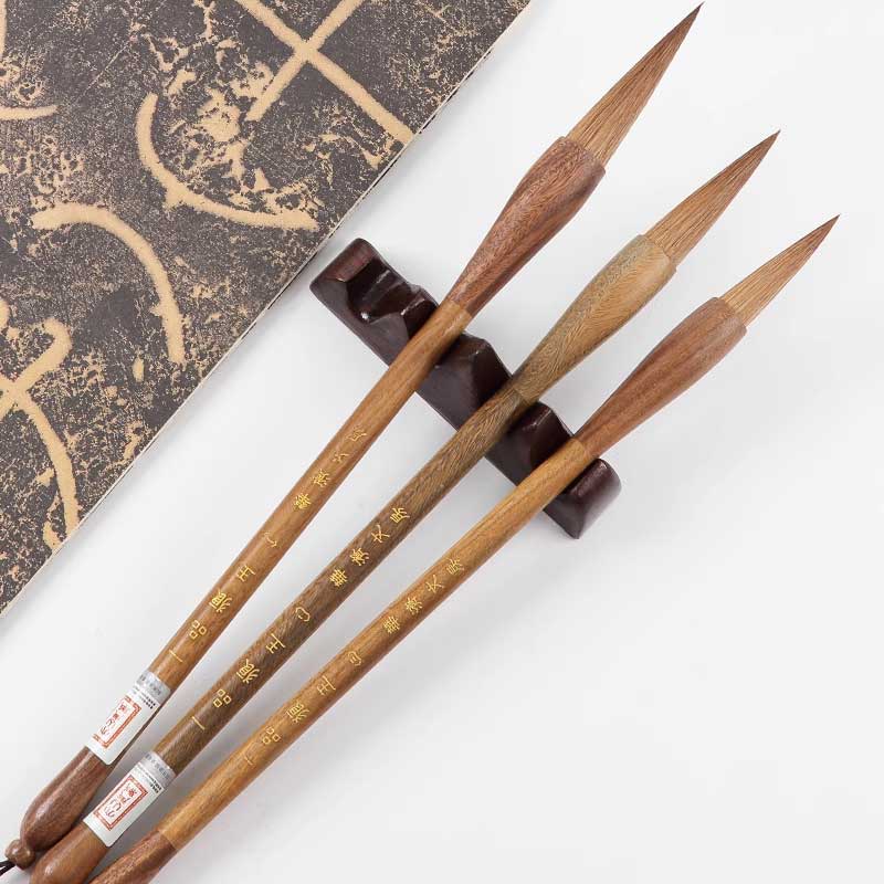 [First-class Wolf King] Solid wood green sandalwood handle wolf hair brush
