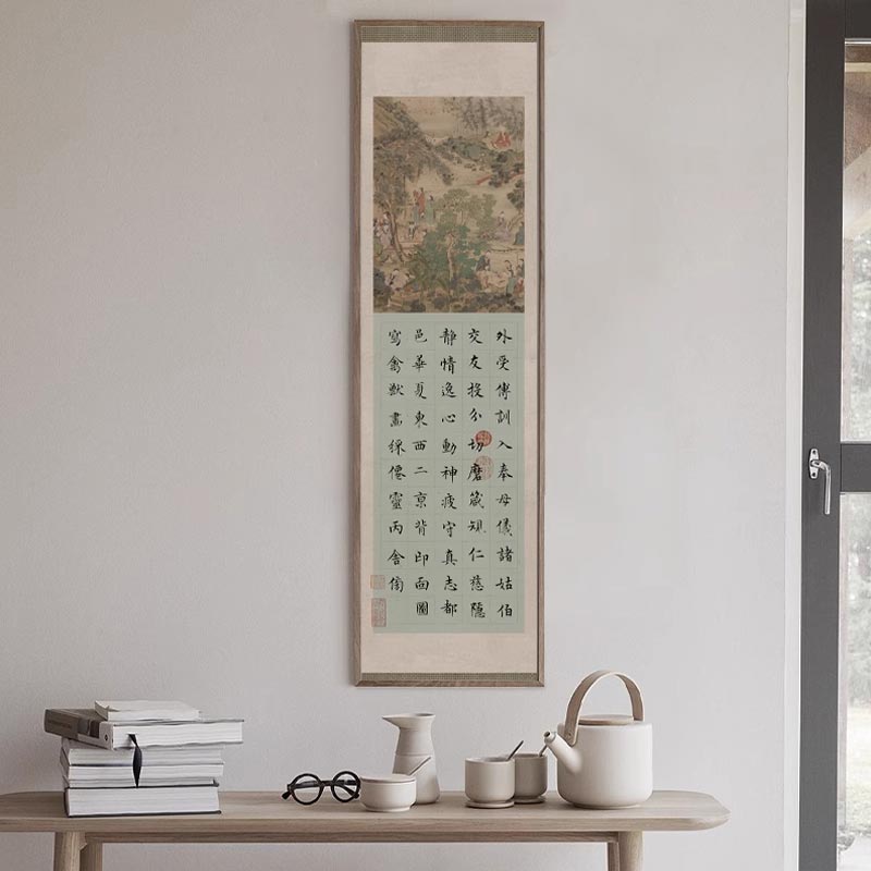 Semi-cooked micro-sprayed wax-dyed square ancient text special calligraphy work rice paper [Tengwang Pavilion Preface]