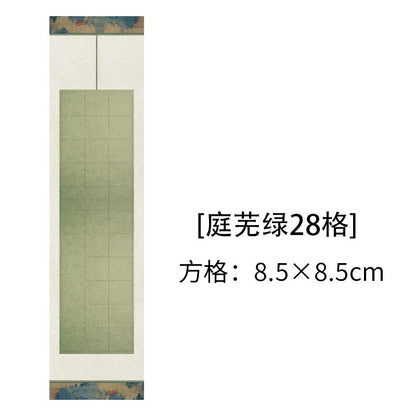Four-foot half-ripe micro-spray square calligraphy works on rice paper [elegant]